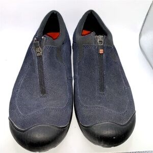 Lands’ End Men’s Weatherly Walking Shoes Size 8.5B Navy Suede Zip